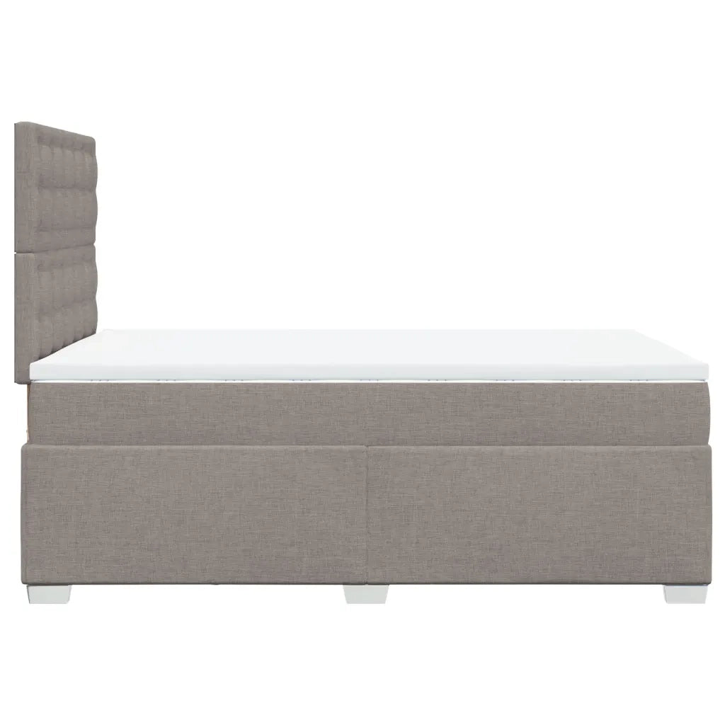 Giroletto a Molle con Materasso Tortora 120x190 cm in Tessuto 3290445