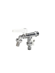 Rubinetto doppio con leve colorato in ottone Belfer diametro Ø27mm Colore: Bianco