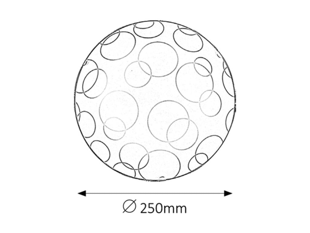 Plafoniera Rabalux Ada tonda vetro 25cm bianca E27