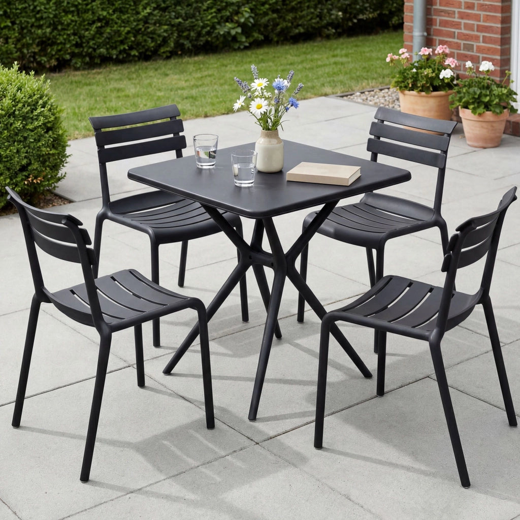 Set di mobili da giardino Vela con 4 sedie 1