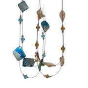 Collana di perline di conchiglia di cristallo dalla forma irregolare