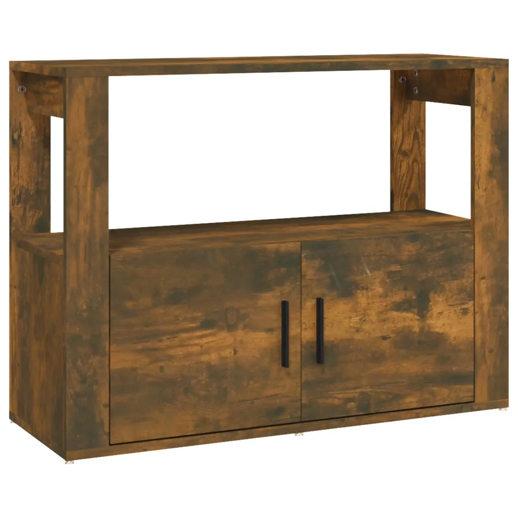 Credenza Rovere Fumo 80x30x60 cm in Legno Multistrato 819457