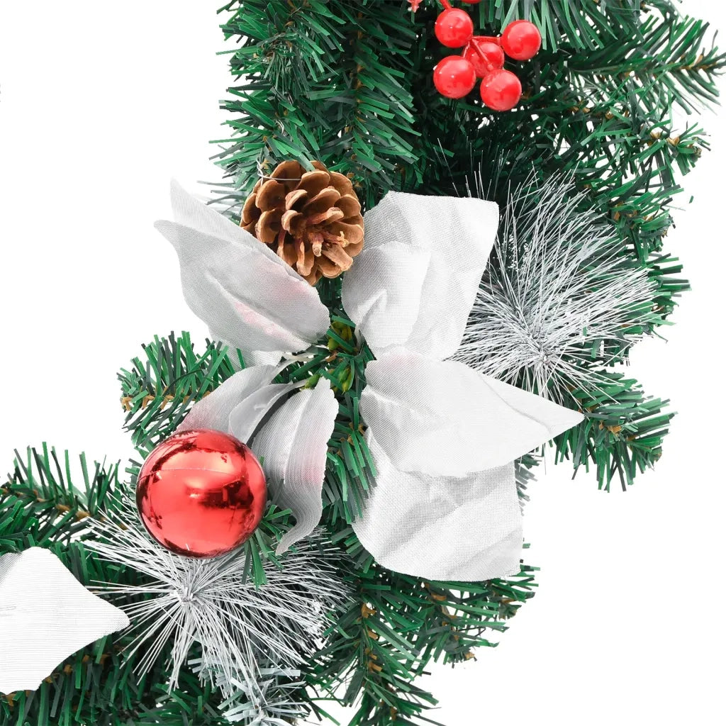 Ghirlanda Natalizia con Luci LED Verde 60 cm PVC CFW4379966