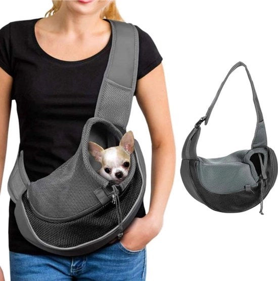 Borsa per Animali di Compagnia - Borsa per Gatti - Tas per Animali di Compagnia - Borsa per Gatti per la Strada - Borsa per Animali di Compagnia per la Strada - 33 x 23 Cm - Adatto per Pesi Inferiori a 4 Kg - Nero