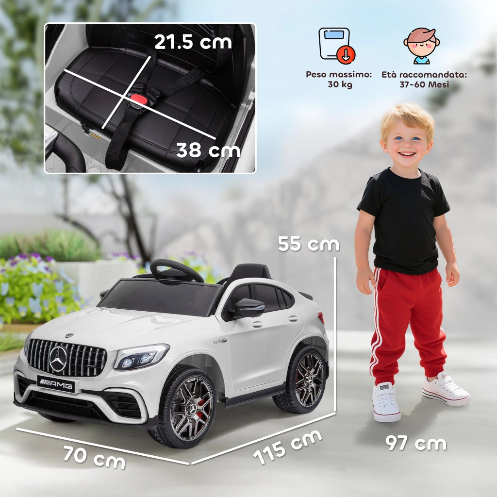 Macchina Elettrica per Bambini Mercedes con Telecomando ¨C zephmum ¨C Bianco