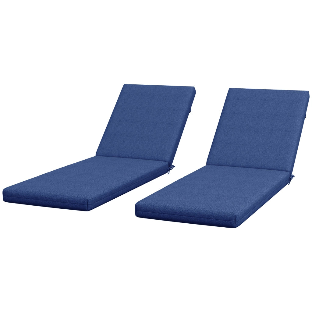 Cuscini per Chaise Longue ¨C zephmum ¨C 2 Pezzi, Blu, con Sangle