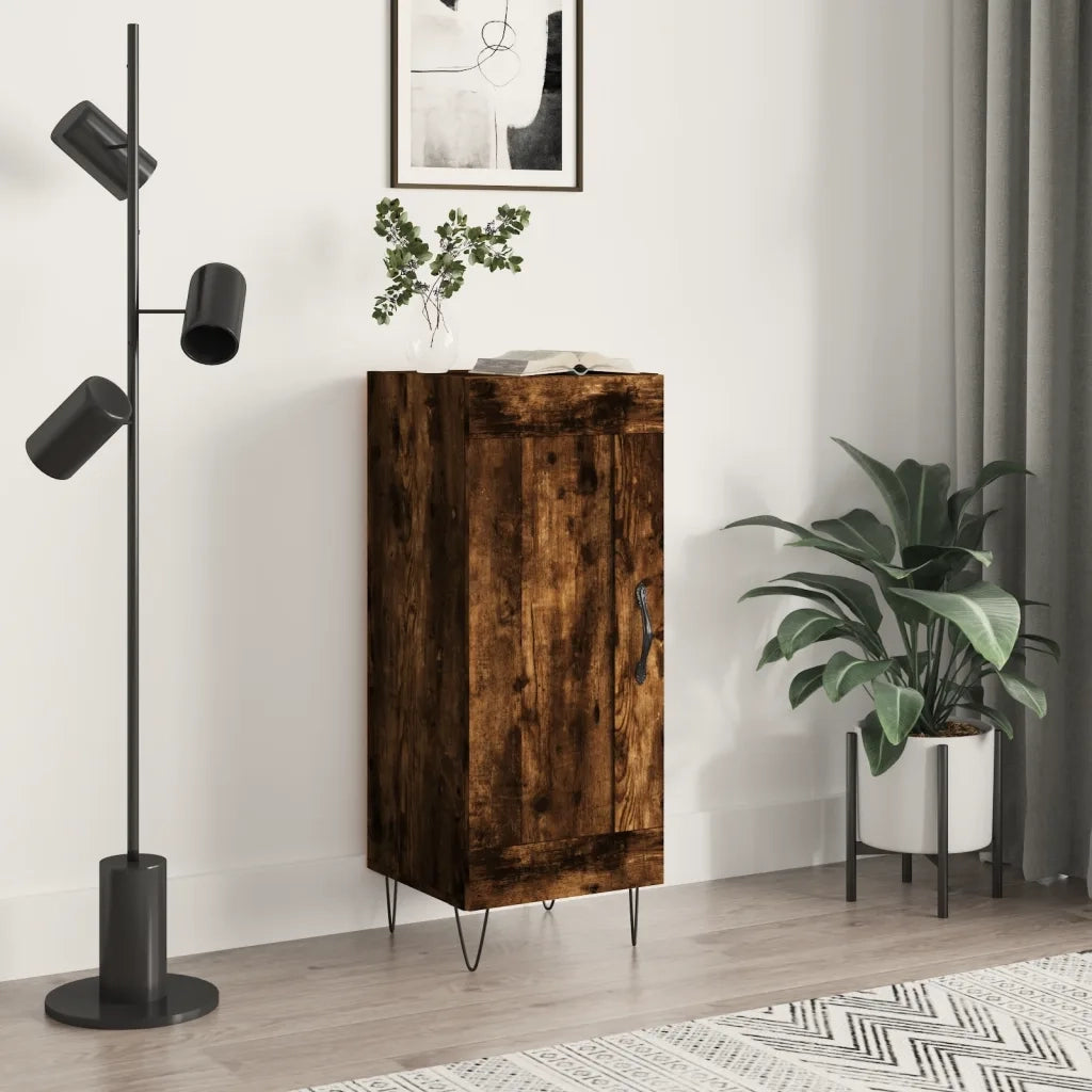Credenza | Madia | Buffet da pranzo | Armadio da pranzo Rovere Fumo 34,5x34x90 cm in Legno Multistrato