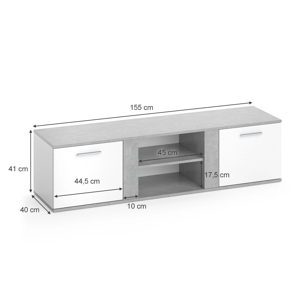 Vicco Mobile tv Calcestruzzo 155 x 41 cm