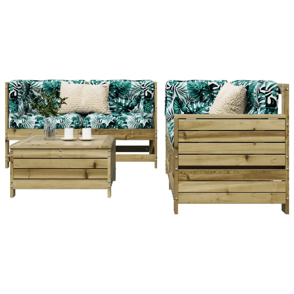 Set Divani da Giardino 5 pz in Legno Impregnato di Pino 3250815