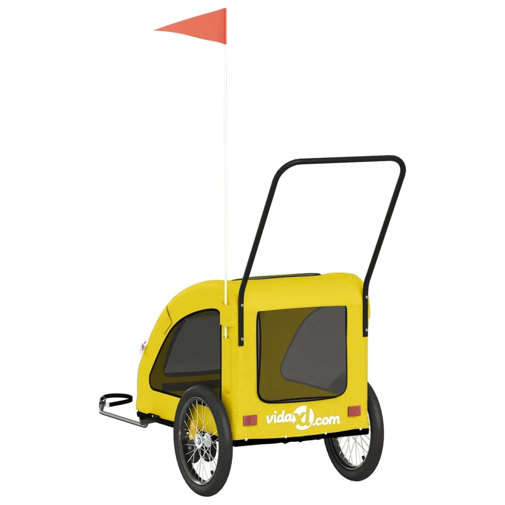 Rimorchio da Bici per Animali Giallo Oxford e Ferro CFW6802632