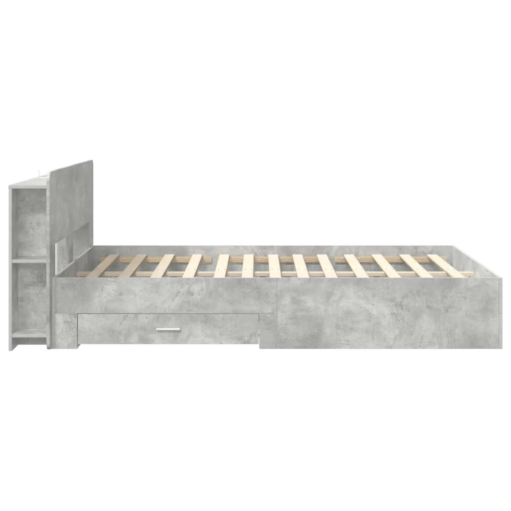 Telaio del letto con storage Grigio Cemento 160 x 200 cm 3433781