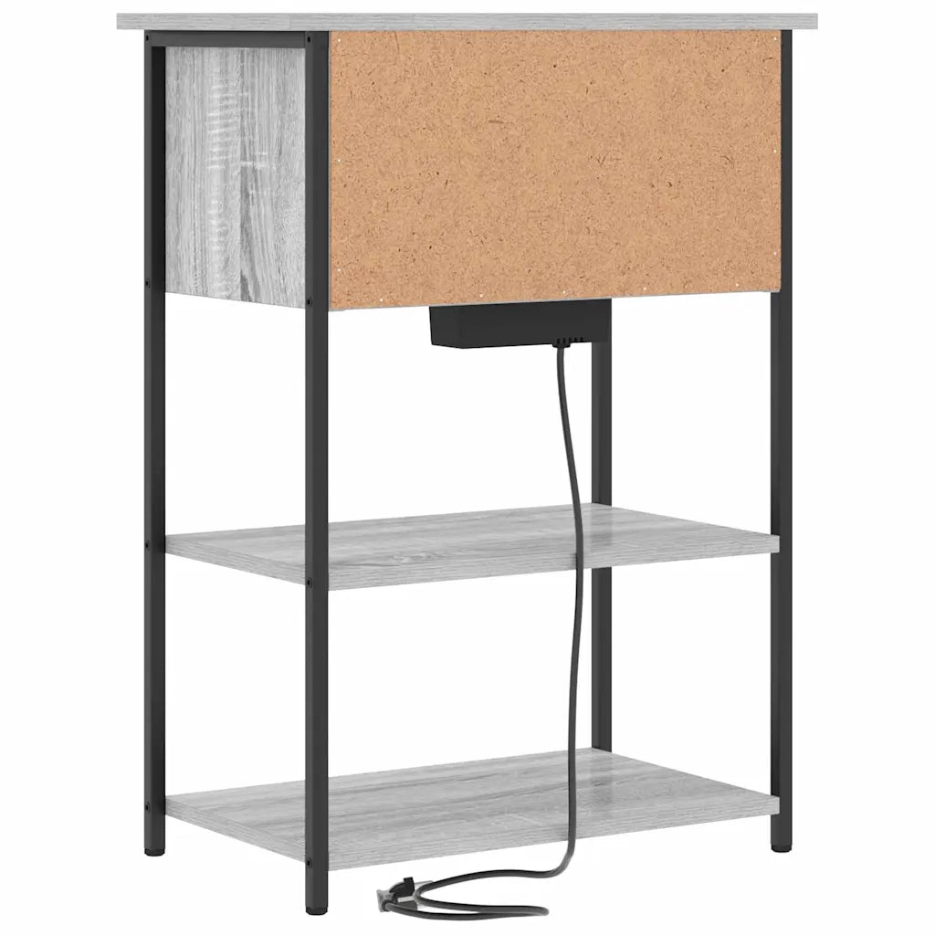 vidaXL Armadio da Notte Grigio sonoma 55 x 31 x 76 cm