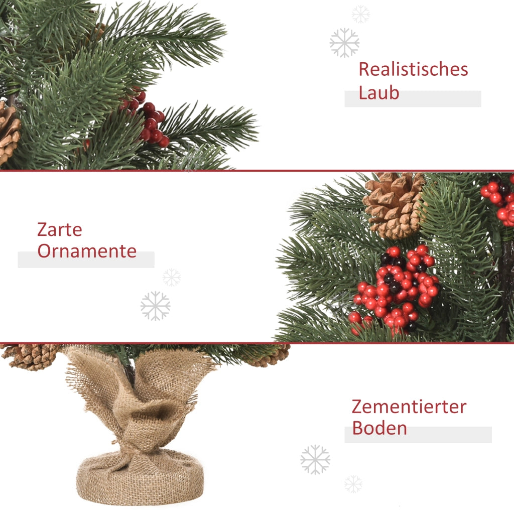 Albero di Natale Decorazione ¨C Zephmum ¨C Verde Rosso 50cm