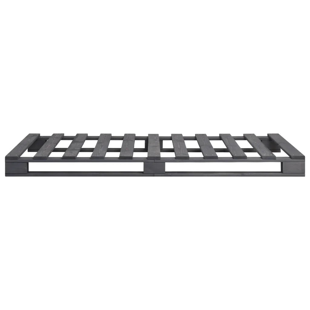 Giroletto in Pallet Grigio Legno Massello di Pino 90x200 cm 285248