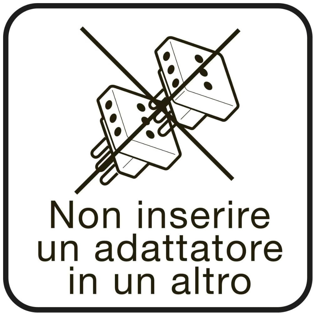 Ecova 30045 adattatore triplo spina 16a 3 prese bipasso bianco