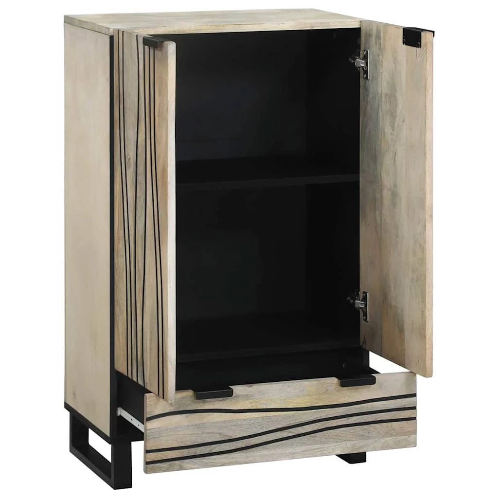 Ampia credenza rettangolare con cassetto e ante design moderno sala da pranzo 60 x 33 x 100 cm legno bianco 02_0057786