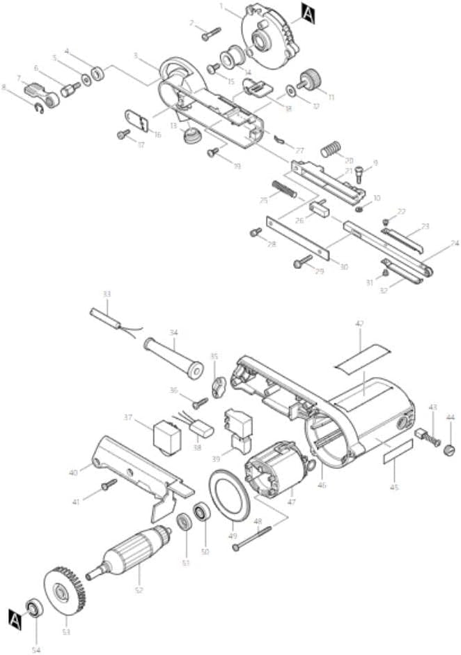 Makita 9032 - Lijadora de banda 9x533 mm 500W 300-1700 m/min 1.6 kg