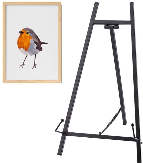 Tavolo da disegno pieghevole - Sedia da pittore - Standard da disegno - Nero - Portatile - 42 x 22 x 2,05 cm