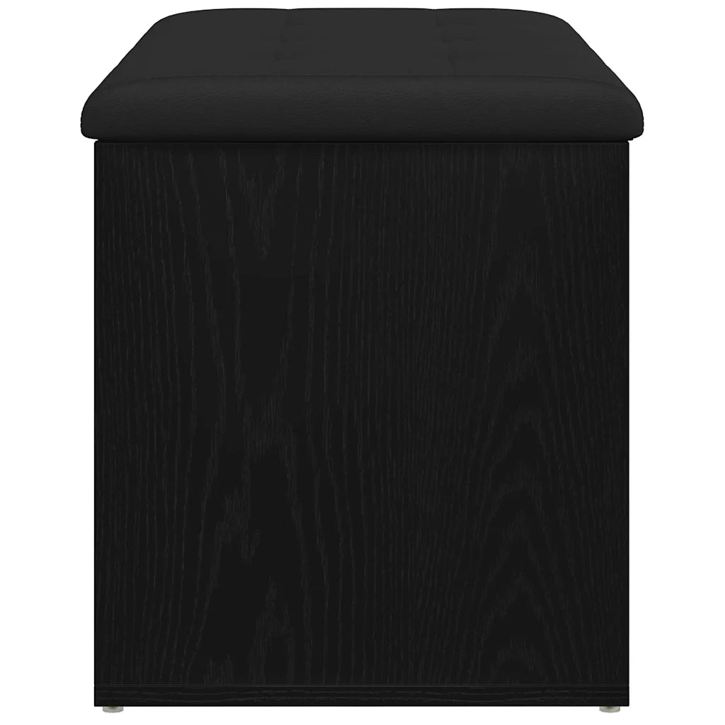 Panchina con contenitore Rovere Nero 82 x 42 x 45 cm 862984