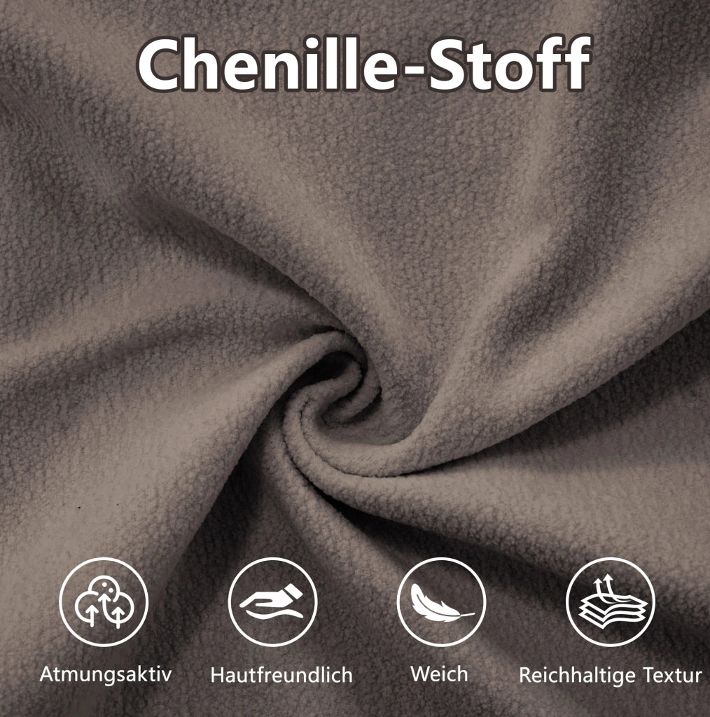 Divano modulare in chenille marrone