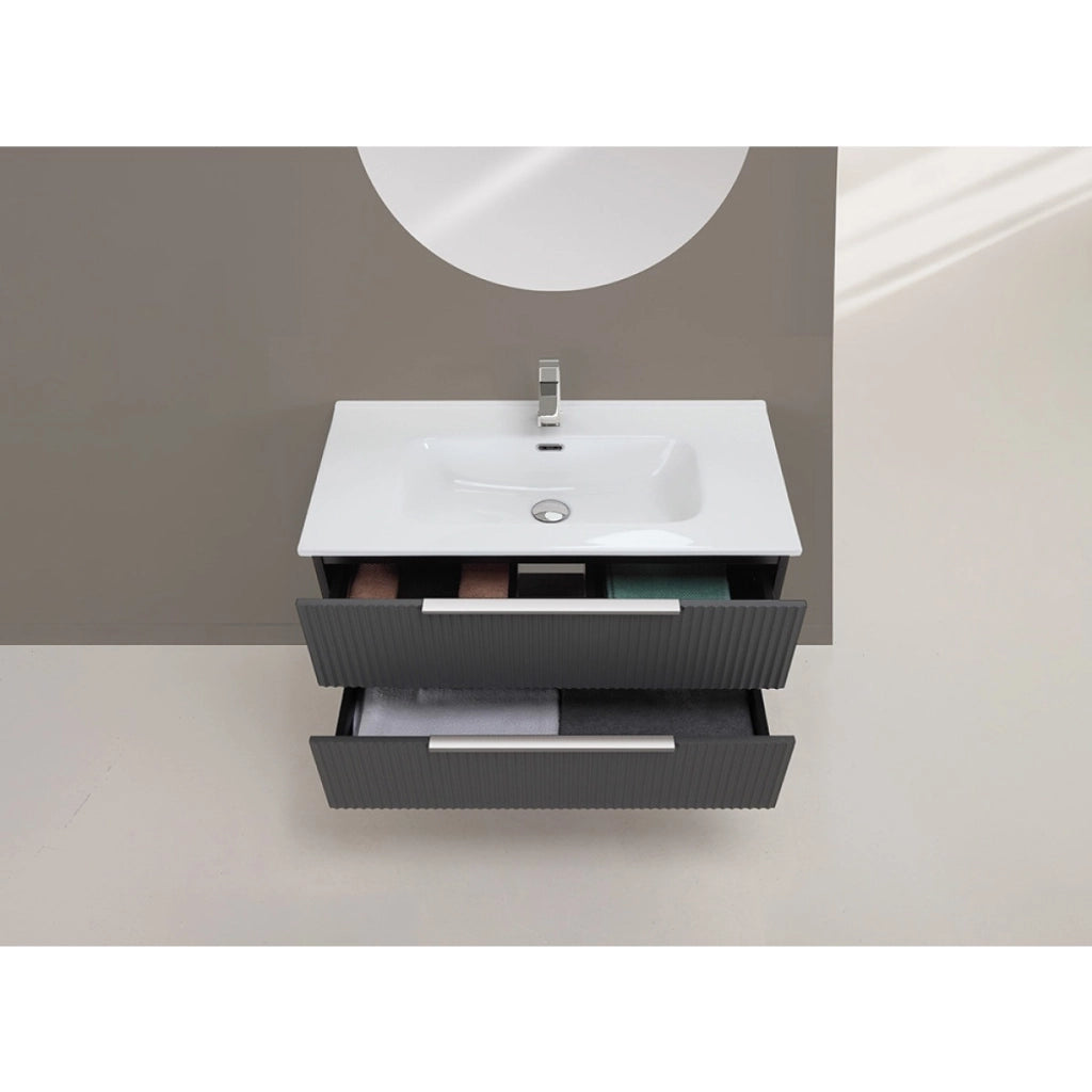 MOBILE BAGNO BURANO 100CM GRIGIO CANNETTATO
