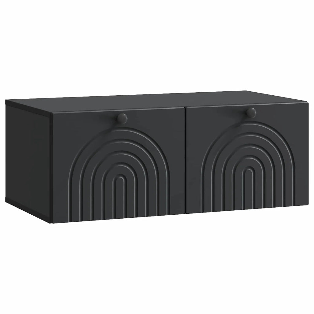 Mobile Porta TV da Muro Nero 78,5 x 41 x 30 cm 898176
