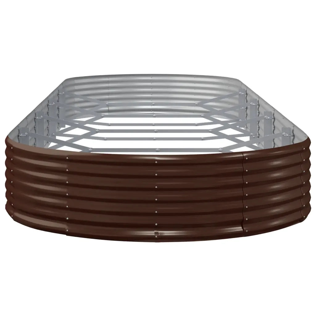 Vaso Giardino Acciaio Verniciato a Polvere 450x140x36cm Marrone cod mxl 66758