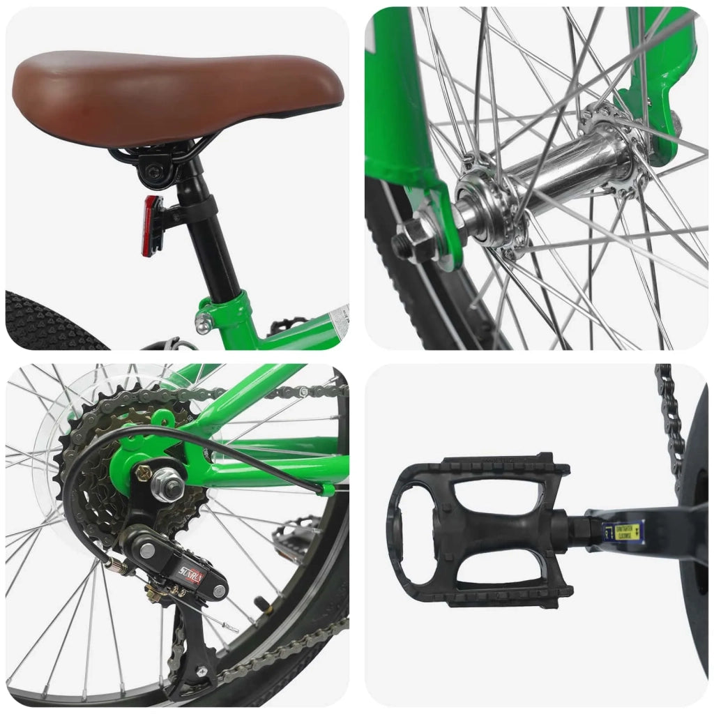 Mountain Bike 24 Pollici 6-Speed per 8-12 anni Verde 42009749