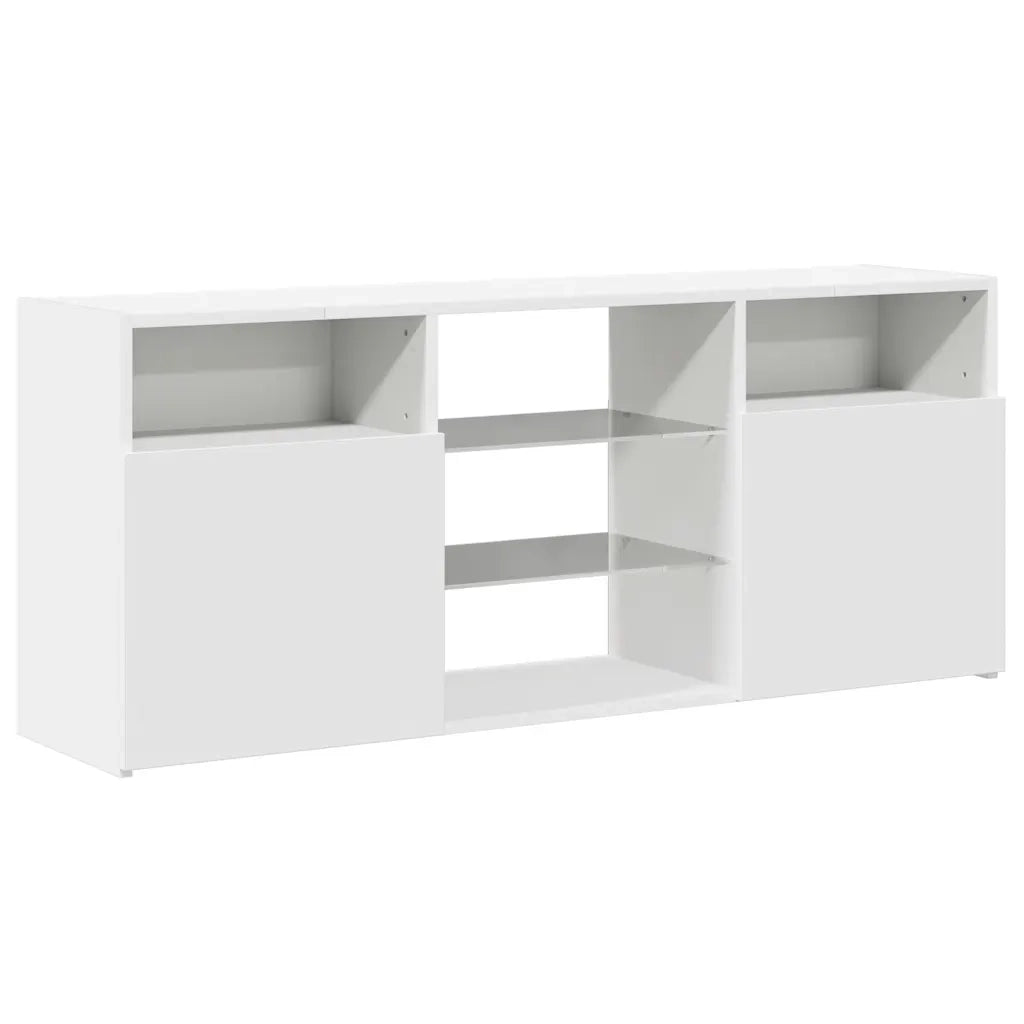 Mobile Porta TV con Luci LED Bianco 120x30x50 cm