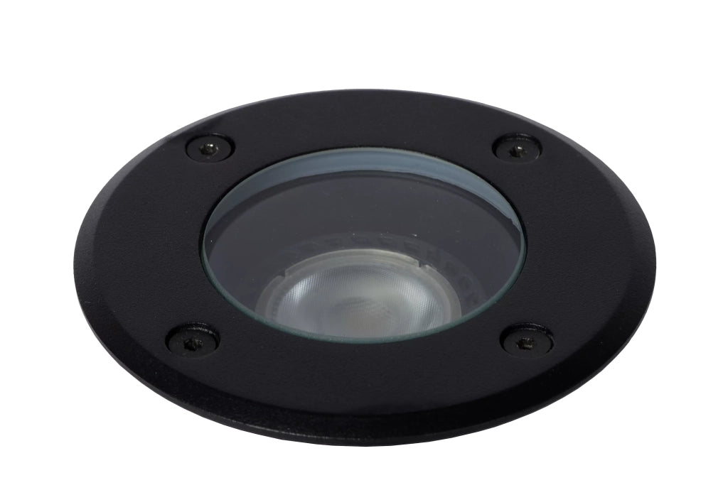 Faretto calpestabile da incasso nero GU10 35W Lucide
