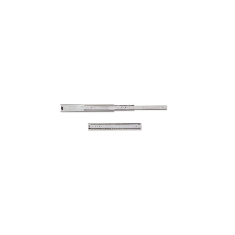 Set di guide a sfera per cassetti a estrazione totale, altezza 45 mm, lunghezza 350 mm, Acciaio, Zincato bianco