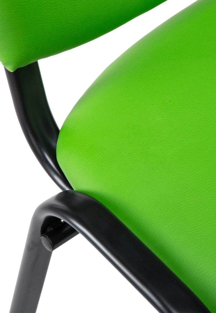 Sedia impilabile Ken similpelle verde