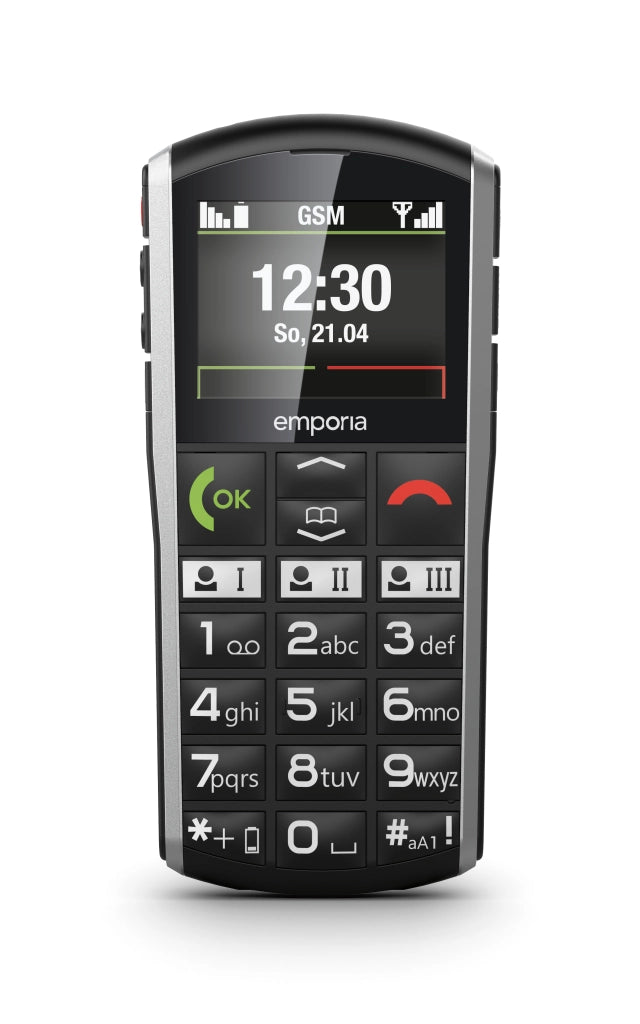 Emporia emporiasimplicity 5,08 cm (2") 90 g nero, argento telefono per anziani - V27_001