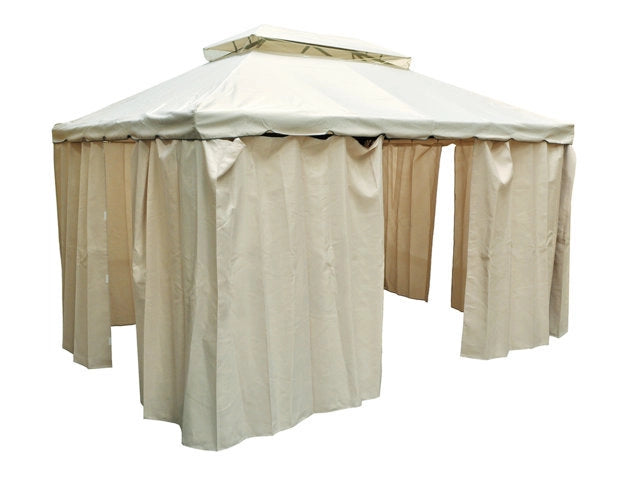 Gazebo da giardino 3×4 con zanzariera - Santiago - Colore: Beige - GA11SAPAC