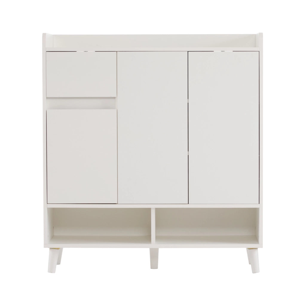 Cassettiera con Ripiani Regolabili e Gambe in Legno Massello ¨C MINIMAL ¨C 90x99x35 cm