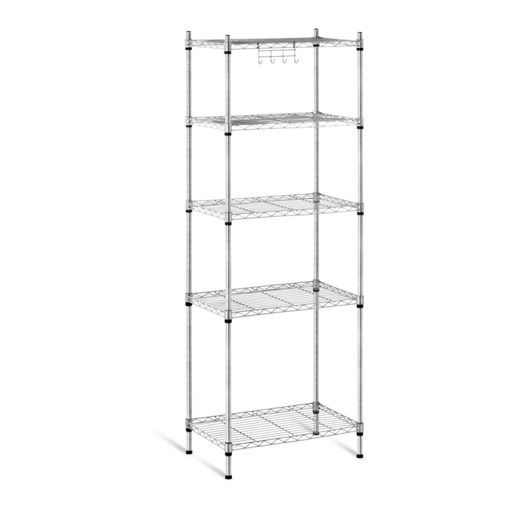 Scaffale professionale a 5 ripiani 35 x 55 x 150 cm - 150 kg metallo grigio 14_0001535