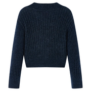 Cardigan da Bambina Lavorato a Mano Blu Marino 116 14954