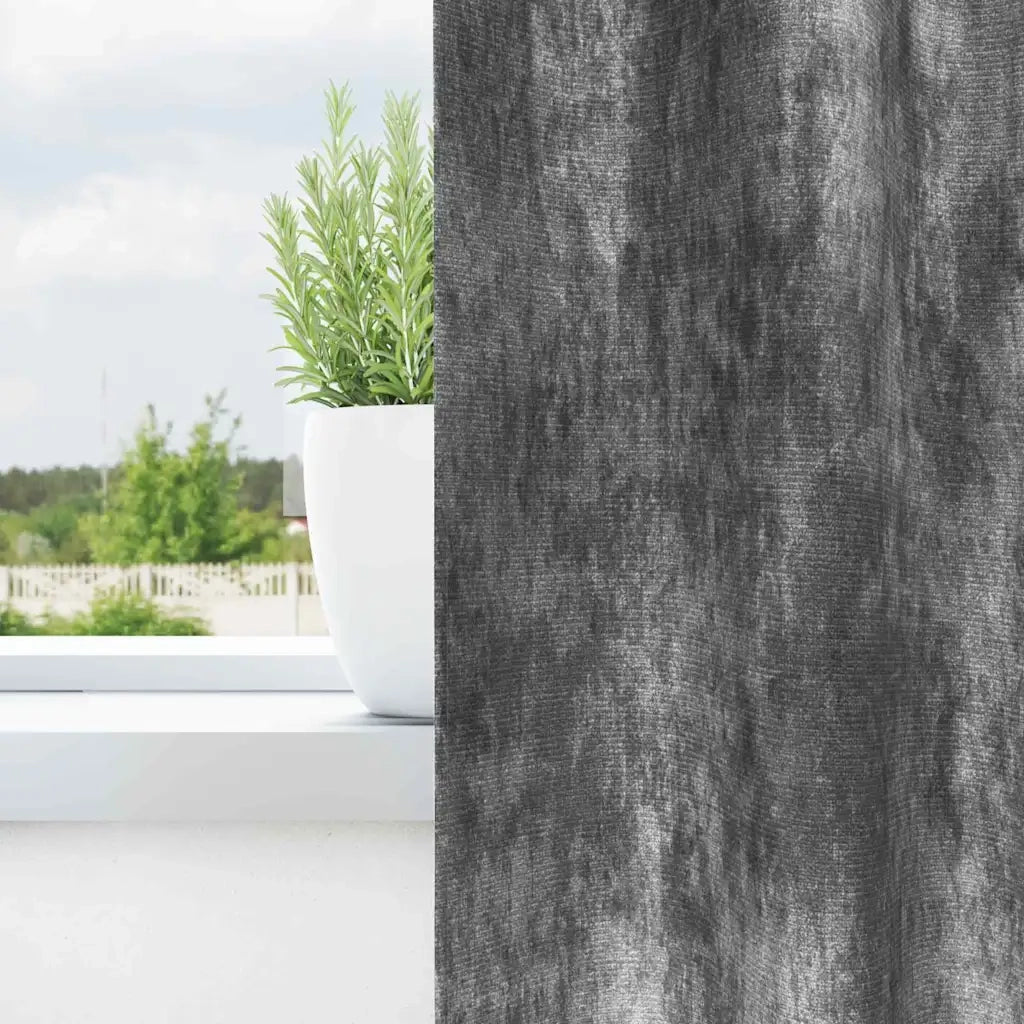 Tende in Velluto 2 pz Grigio 225 x 140 cm Velluto 4107655