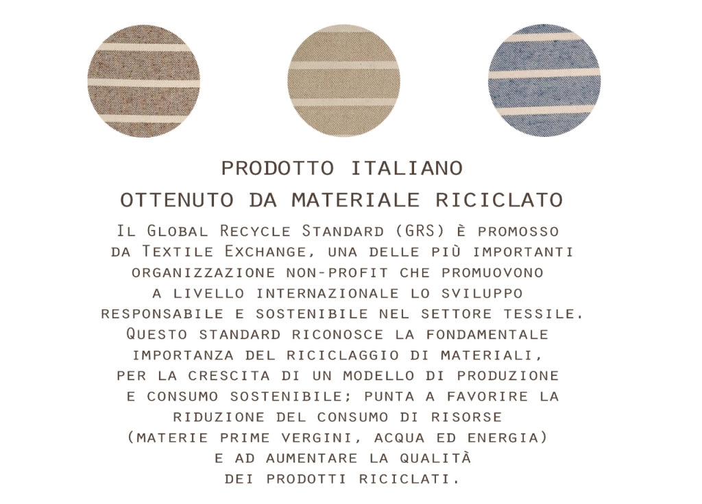 Federa Per Cuscino Arredo Casa Chiusura Zip Fodera Tinto Filo Rigate SV - 50x50 - Tortora