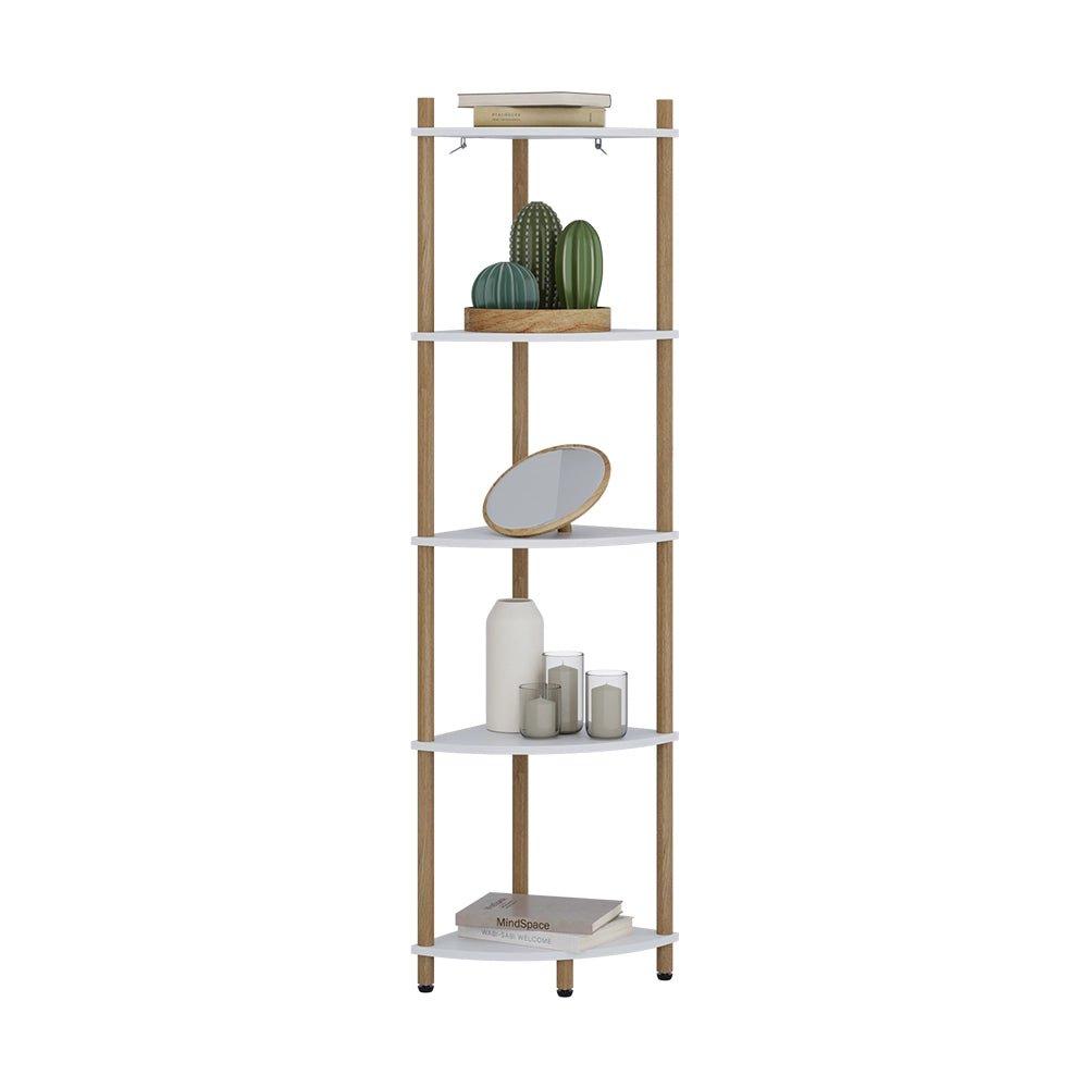 Vicco Libreria Bianco/pino 29 x 133 cm con 5 vani portaoggetti