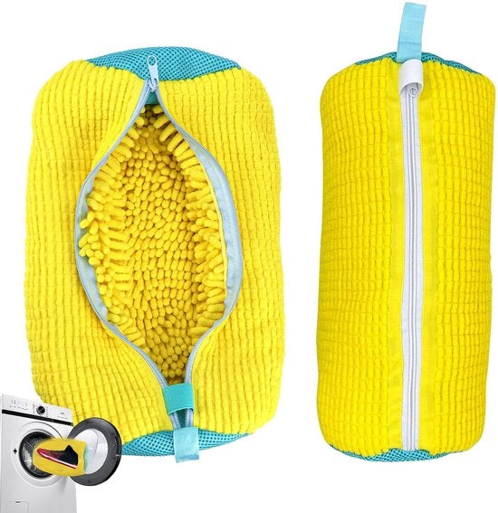 2 pezzi di protezione per scarpe lavatrice, protezione per sneaker, anti-deformatie protezione per scarpe, ideale per la protezione delle scarpe (giallo)