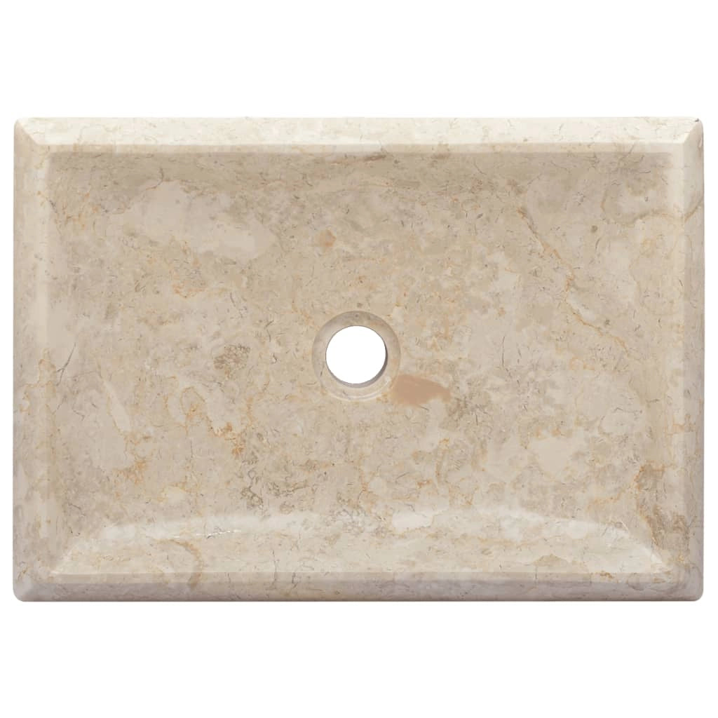 Lavandino da bagno lavabo da appoggio lavabo da WC lavabo da bagno lavandino da bagno lavandino da interno 50 x 35 cm marmo crema 02_0002806