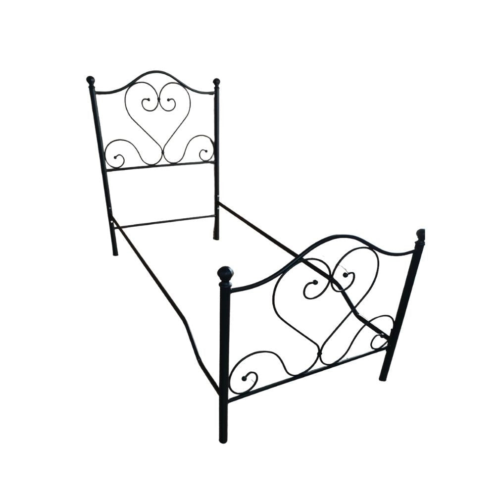 Letto matrimoniale Papavero ferro battuto nero oro