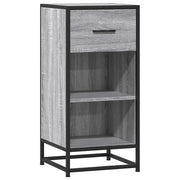 Credenza | Madia | Buffet da pranzo | Armadio da pranzo Grigio Sonoma 35,5x35x76 cm in Truciolato e Metallo