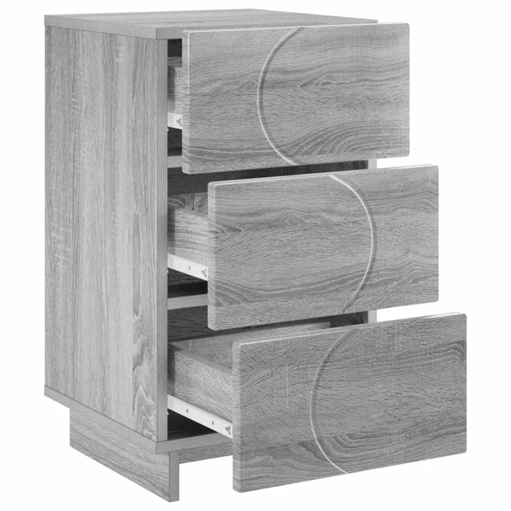 Armadio da Notte Sonoma grigio 33,5 x 34,5 x 60 cm 8011435