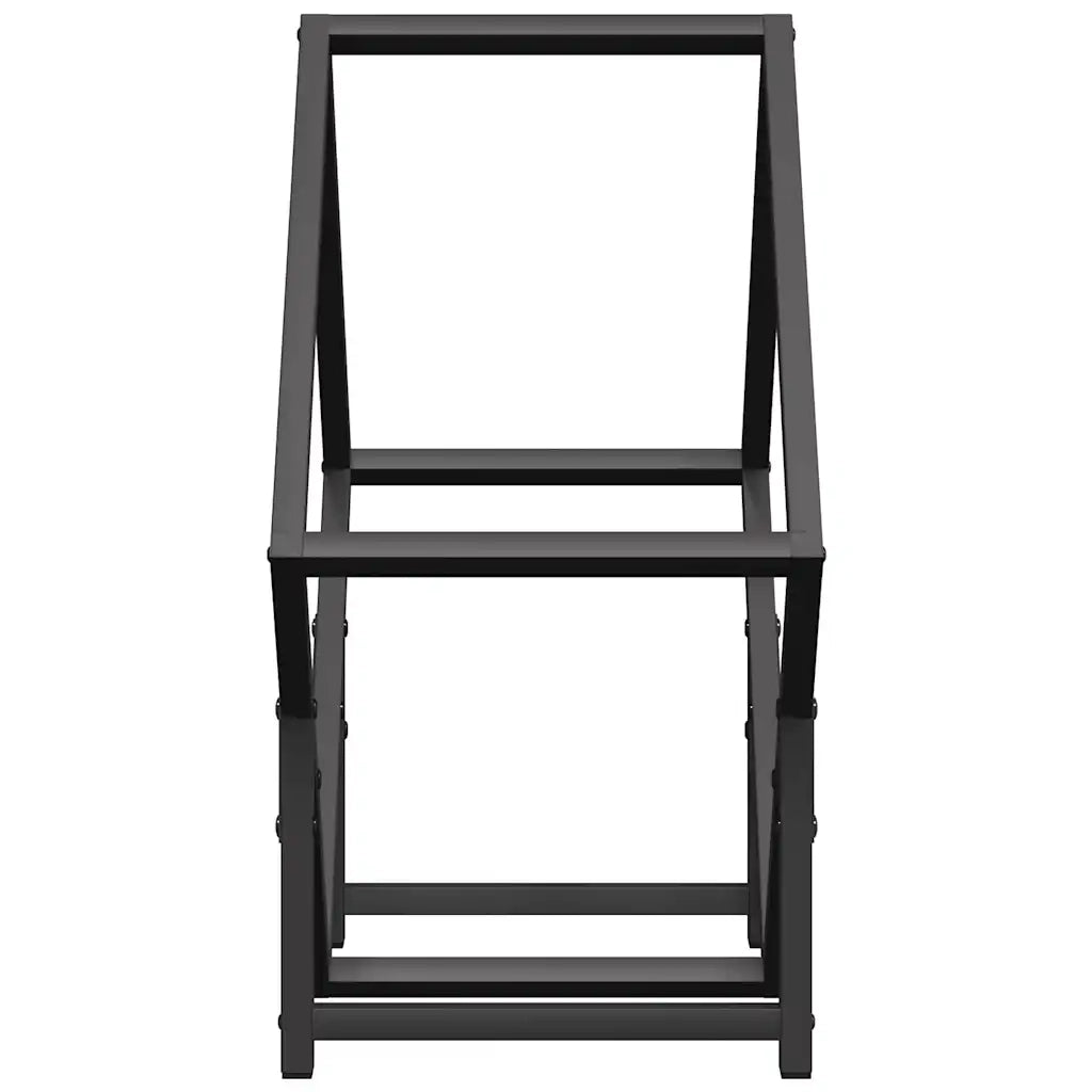 Rastrelliera per Legna da Ardere Nera 50x25x50 cm 864275