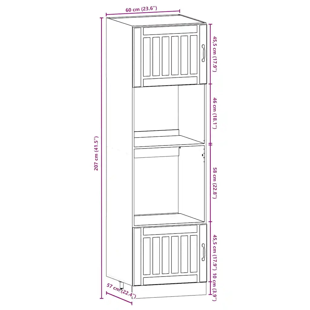 vidaXL Set Mobili da Cucina 7 pz Kalmar Legno Vecchio in Truciolato