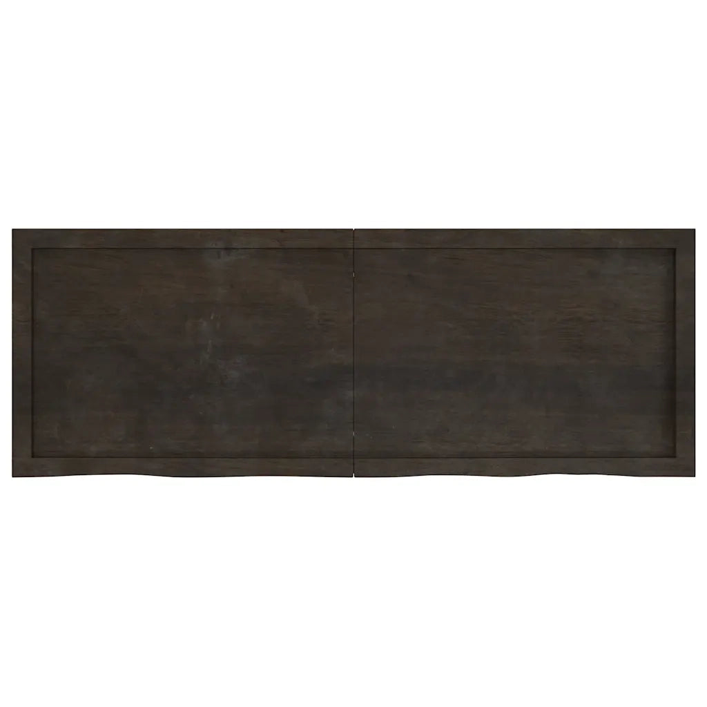 Piano Bagno Marrone Scuro 140x50x(2-4)cm Legno Trattato 3156245