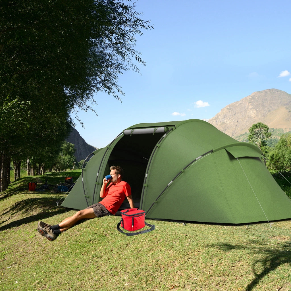 Tenda da campeggio tunnel 4-6 persone ¨C zephmum ¨C Verde impermeabile 2000mm