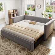 letto imbottito cotone e lino grigio 90 x 190 cm